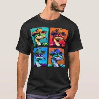 Camiseta Serpiente con sombrero de vaquero divertida serpie