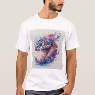 Camiseta Serpiente Cósmica con Escamas Brillantes
