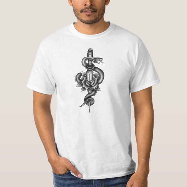 Camiseta Serpiente, daga y subió (Anverso)