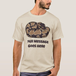 Camiseta Serpiente de Ball Python, marrón y tan personaliza