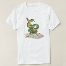 Camiseta Serpiente de Dibujos Animados Envuelta en Lápiz – 