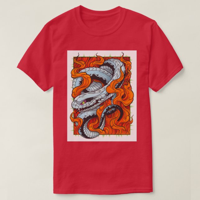 Camiseta Serpiente de fuego (Diseño del anverso)