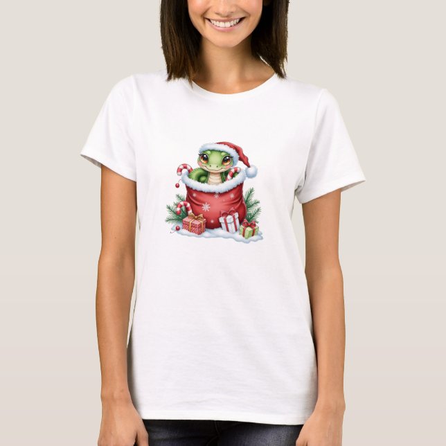 Camiseta Serpiente de Navidades Adorables (Anverso)