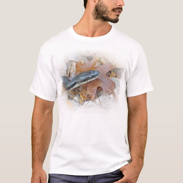 Camiseta Serpiente de Rata Negra - Elaphe obsoleta obsoleta (Anverso)