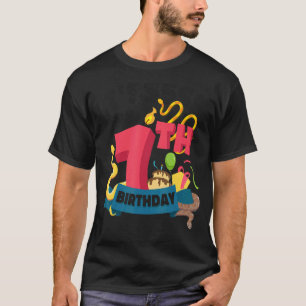 Camiseta Serpiente de serpiente es mi séptimo cumpleaños