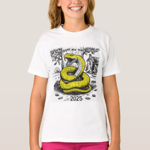 Camiseta Serpiente de tarjetas de Año Nuevo 2025
