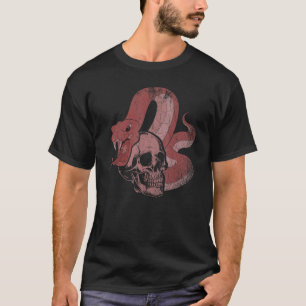 Camiseta Serpiente depredador de serpiente cráneo reptil gu