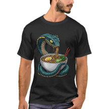 Serpiente Divertida Comiendo Fideos Ramen Comida J