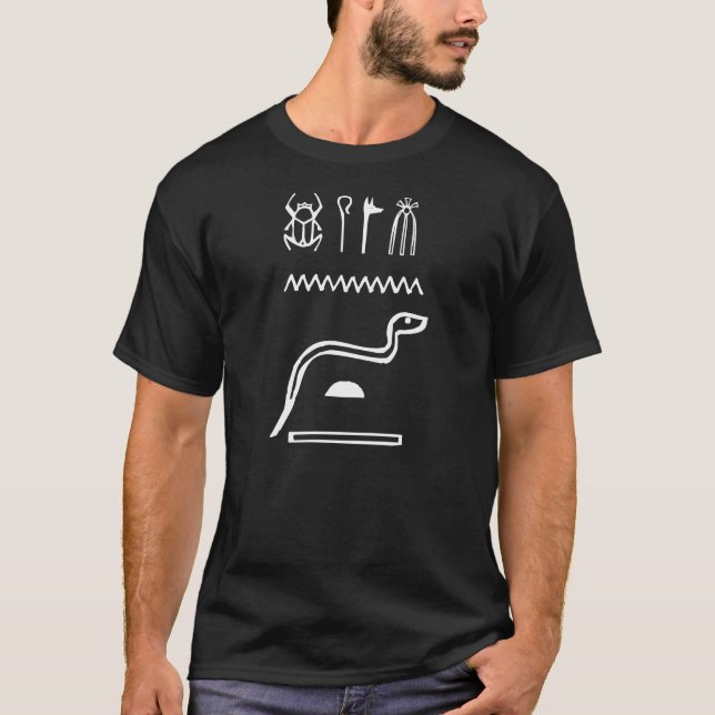 Camiseta Serpiente, jeroglífico egipcio (Anverso)