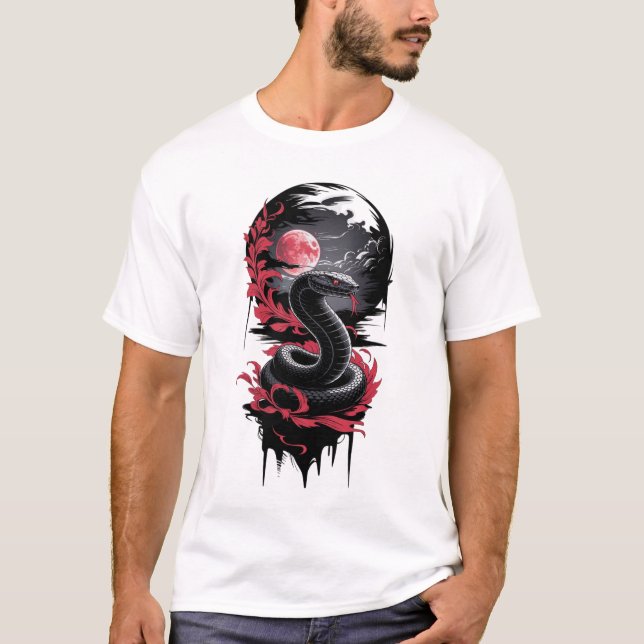 Camiseta Serpiente lunar - Guardián de la luna de sangre (Anverso)