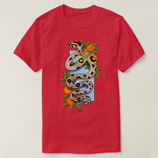 Camiseta Serpiente mandarina (Diseño del anverso)
