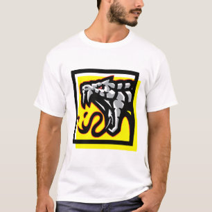 Camiseta Serpiente negra venenosa amarilla y roja