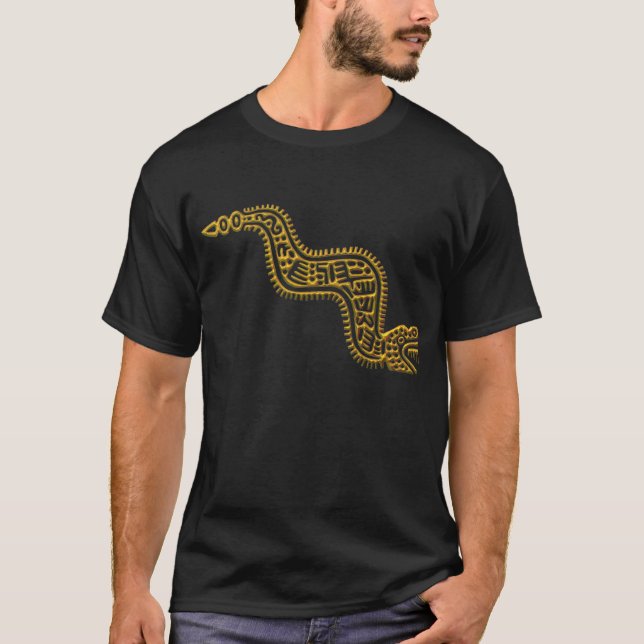 Camiseta Serpiente-oro maya (Anverso)