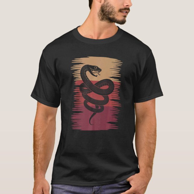 Camiseta Serpiente Retro Animal Snake Reptile Keeper Mascot (Anverso)