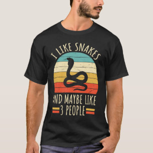 Camiseta Serpiente Retro Me Gustan Las Serpientes Y Quizá 3