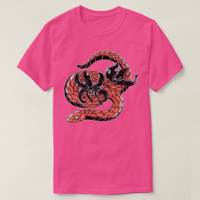 Camiseta Serpiente rosa 2 (Diseño del anverso)