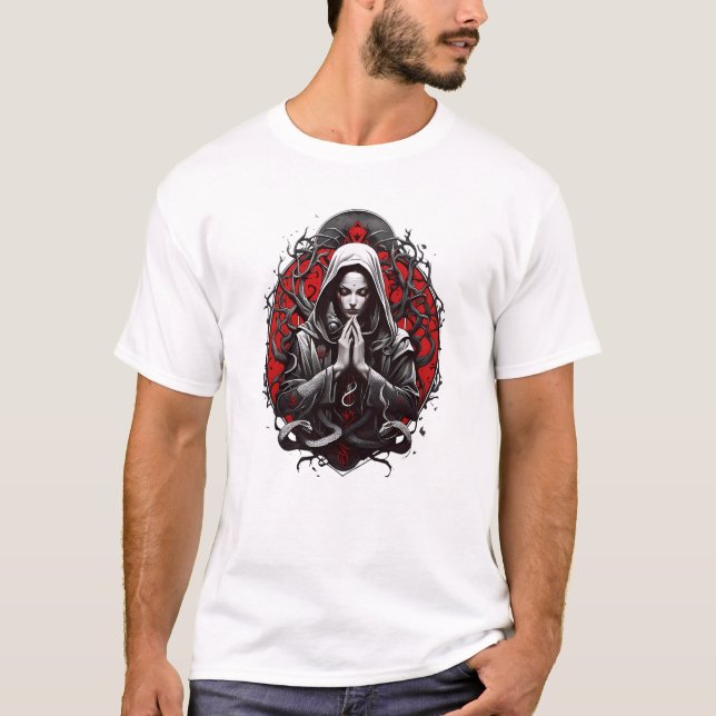 Camiseta Serpiente sacerdotisa de la sombra (Anverso)