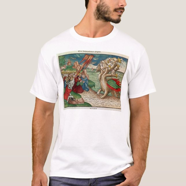 Camiseta serpiente Siete-dirigida del libro de (Anverso)