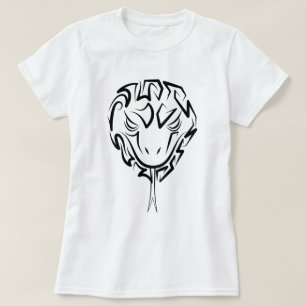 Camiseta Serpiente Tribal Negra y Blanca