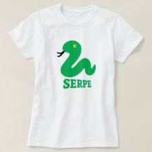 Serpiente verde y serpiente de texto: Serpiente en