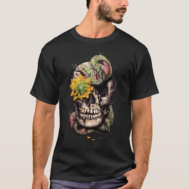 Camiseta Serpiente y calavera (Anverso)