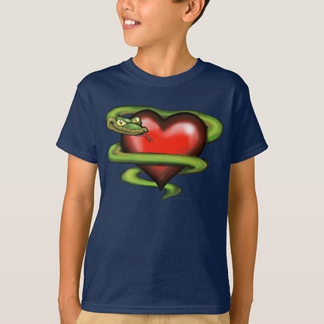 Camiseta Serpiente y corazón (Anverso)