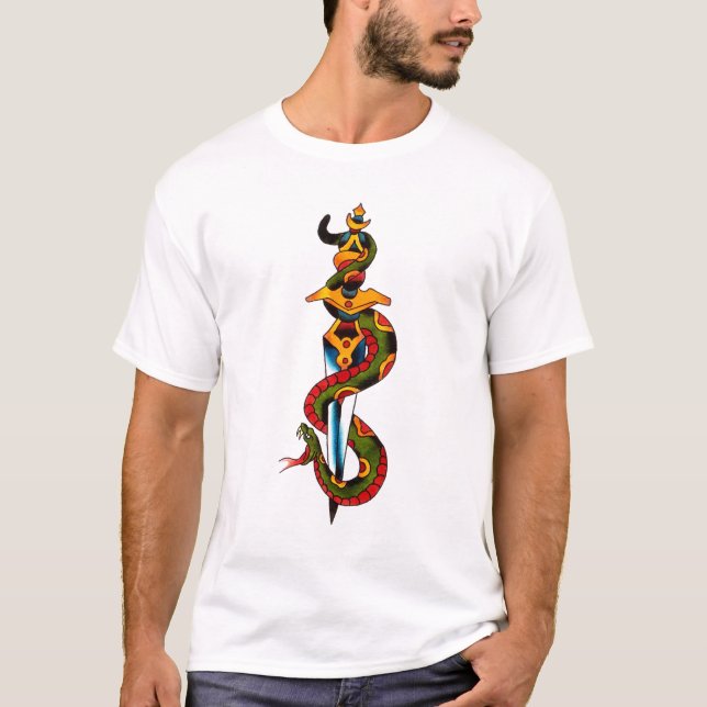 Camiseta Serpiente y daga de aguas de Percy (Anverso)