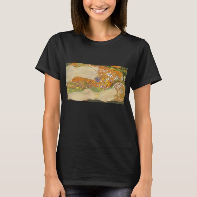 Camiseta Serpientes de agua II por Gustav Klimt, Art Nouvea (Anverso)