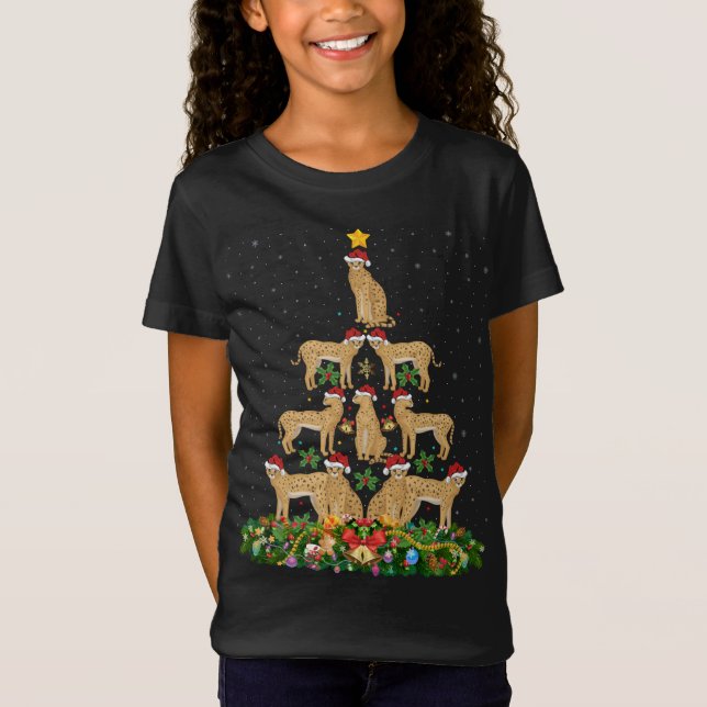 Camiseta Serval Cat Navidad Árbol Regalo Santa Hat Serval N (Anverso)