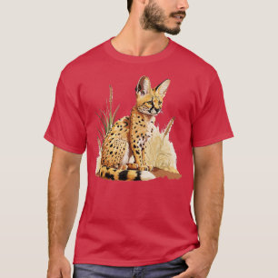 Camiseta Serval Gato Salvaje A De Gato De Grasa Salvaje Afr
