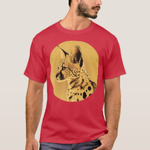 Camiseta Serval Gato Salvaje Serval Gato Animal Africano Wi