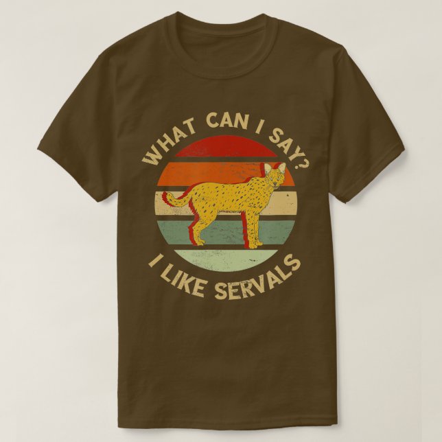 Camiseta Serval Retro Qué Puedo Decir Serval Cat Wil Africa (Diseño del anverso)
