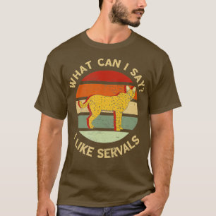 Camiseta Serval Retro Qué Puedo Decir Serval Cat Wil Africa