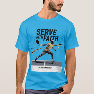 Camiseta Serve Con Fe Pickleball Cristiano