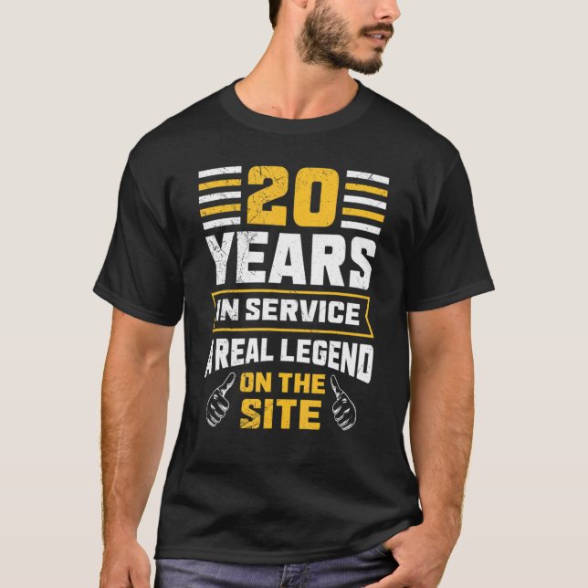 Camiseta Service Anniversary 20 Years Work Anniversary (Anverso)