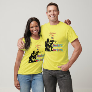 Camiseta Servicio a la nación amarillo vívido