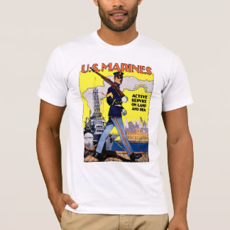 Camiseta Servicio activo en tierra y el mar
