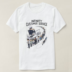 Camiseta Servicio al Cliente Anime Divertido Dibujo Animado