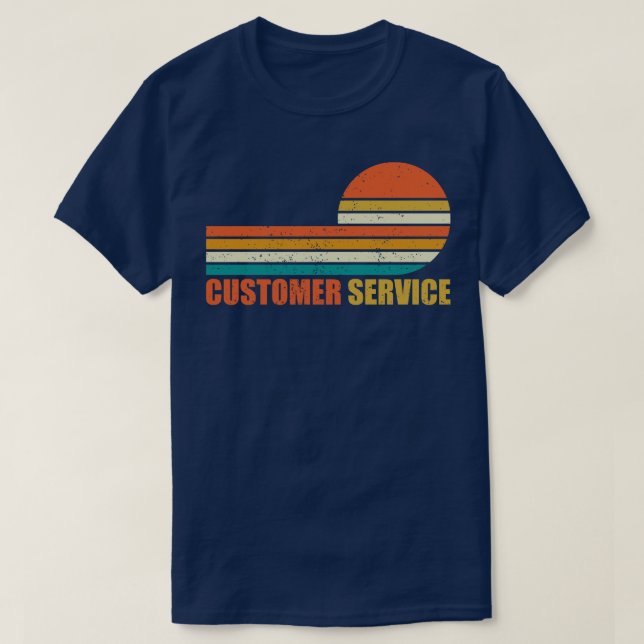 Camiseta servicio al cliente vintage retro (Diseño del anverso)