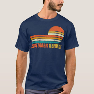 Camiseta servicio al cliente vintage retro
