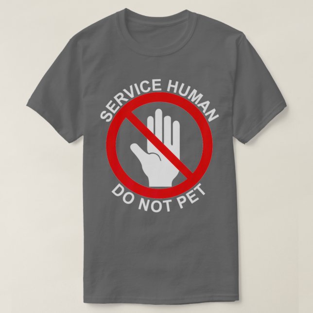 Camiseta Servicio al humano No usar Mascota con su servicio (Diseño del anverso)