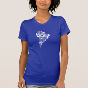 Camiseta Servicio comunitario Ecuador en colores múltiples