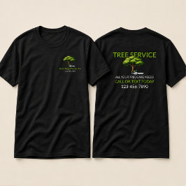 Camiseta Servicio de Árboles Verde Negro Arborista Profesio