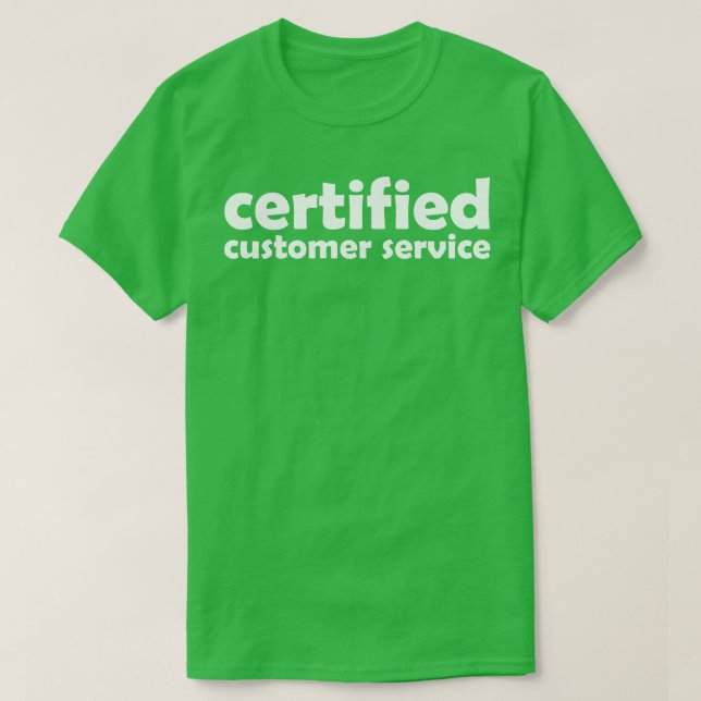 Camiseta servicio de atención al cliente certificado (Diseño del anverso)