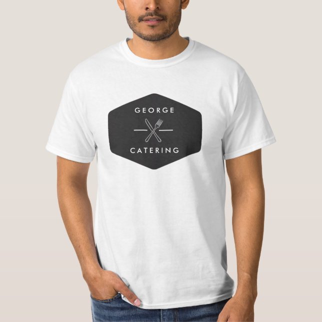 Camiseta Servicio de Catering con Logo de Cuchillo y Tenedo (Anverso)