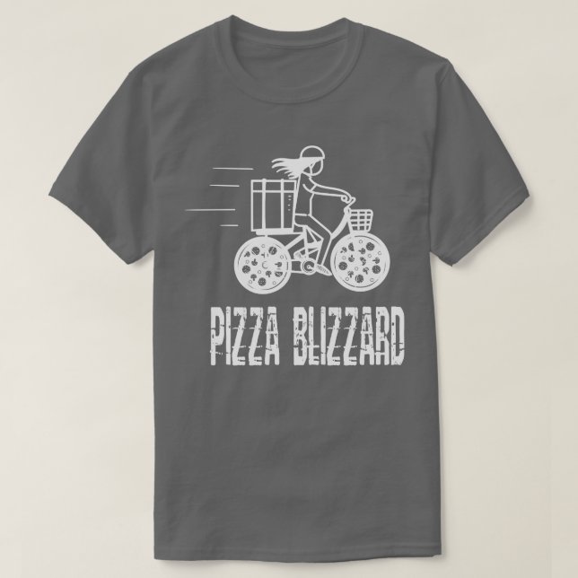 Camiseta Servicio de Conductor de Bicicletas Pizza Blizzard (Diseño del anverso)