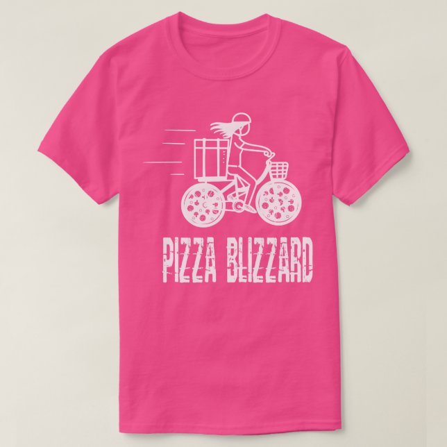 Camiseta Servicio de Conductor de Bicicletas Pizza Blizzard (Diseño del anverso)