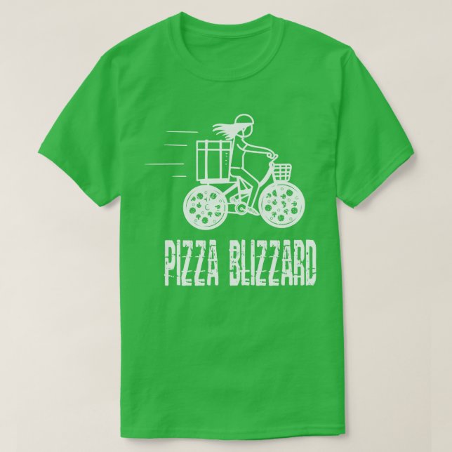 Camiseta Servicio de Conductor de Bicicletas Pizza Blizzard (Diseño del anverso)