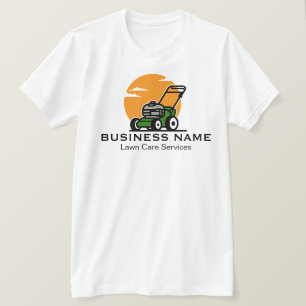 Camiseta Servicio de Corte de Césped Verde Naranja