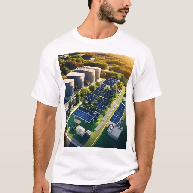 Camiseta Servicio de energía solar sostenible (Anverso)